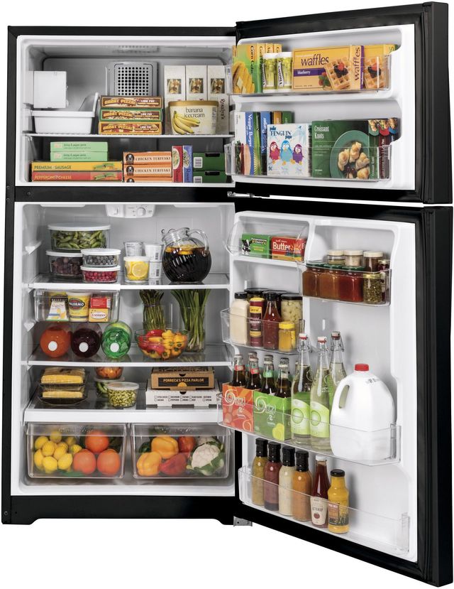 GE® 21.9 Cu. Ft. Black Top Freezer Refrigerator 2