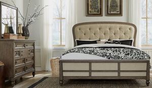 Liberty Americana Farmhouse 3-Piece Beige/Dusty Taupe King Bed Set