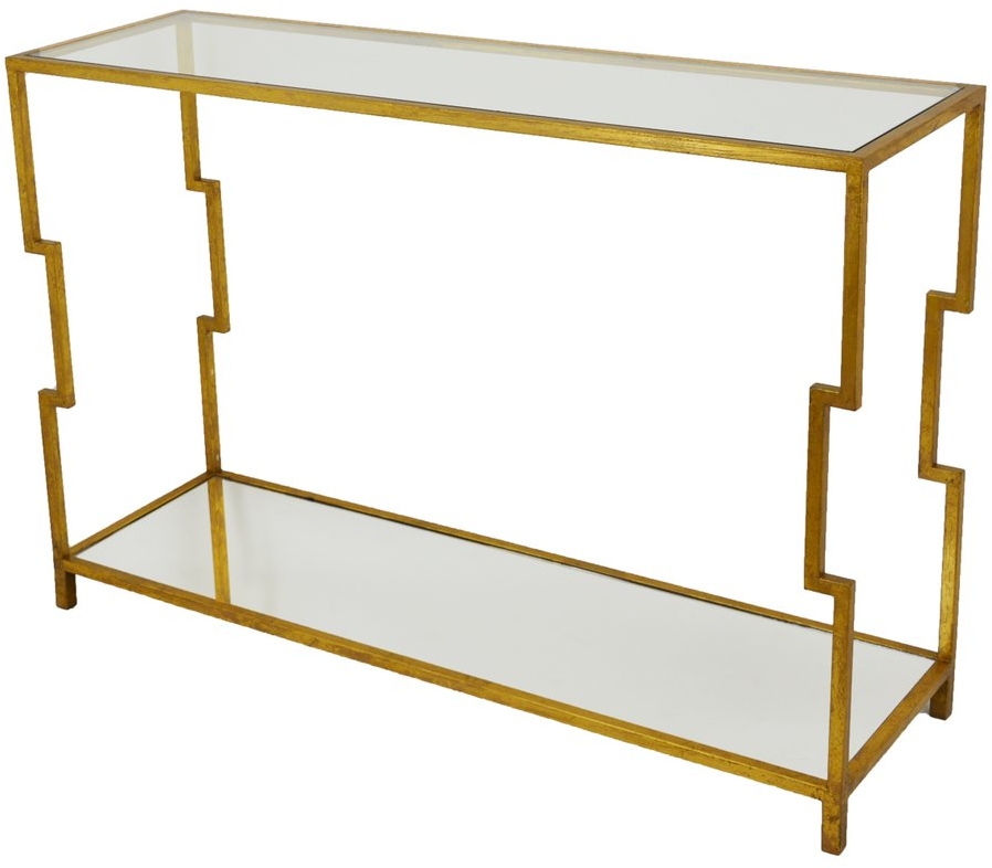 Zeugma Imports Gold Console Table