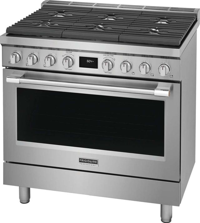 Frigidaire Professional® 36'' Smudge-Proof® Stainless Steel Pro Style Dual Fuel Range 1