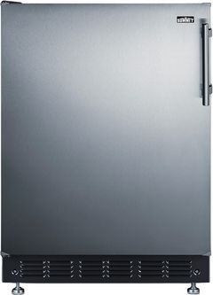 Summit® 5.8 Cu. Ft. Stainless Steel/Black Compact Refrigerator 