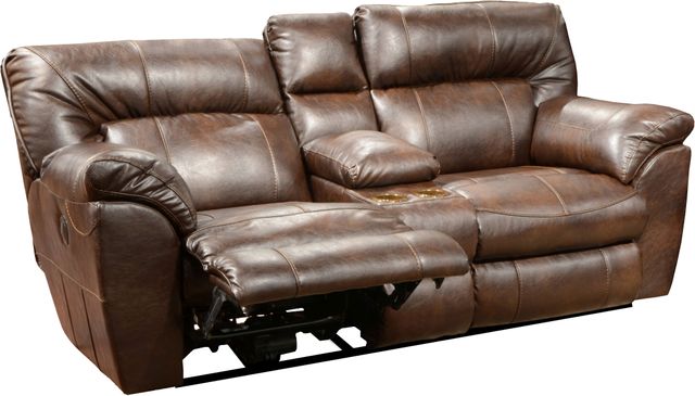 Catnapper® Nolan Reclining Extra Wide Console Loveseat with Storage and Cupholders 2