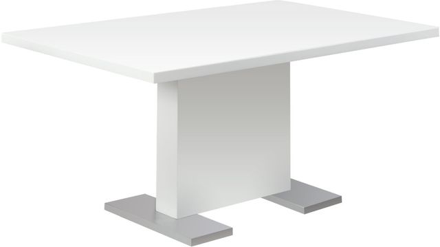 Monarch Specialties Inc. Glossy White Dining Table