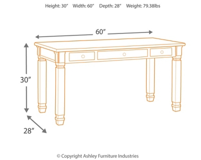 bolanburg two tone home office desk