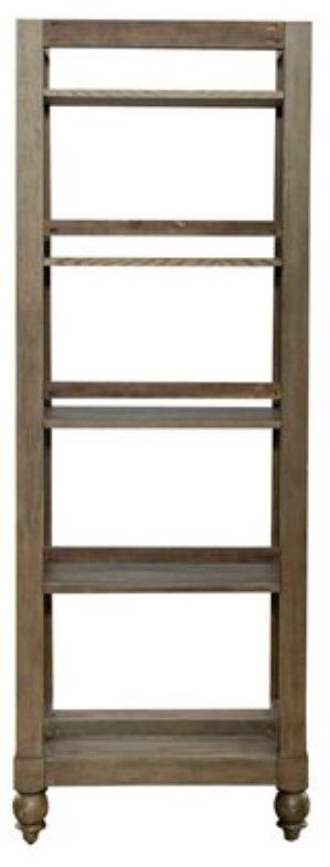 Liberty Americana Farmhouse Dusty Taupe Leaning Pier Bookcase-2