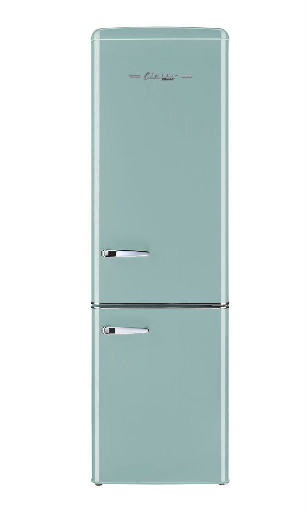 Unique® Appliances Classic Retro 9.0 Cu. Ft. Ocean Mist Turquoise Counter Depth Freestanding Bottom Freezer Refrigerator