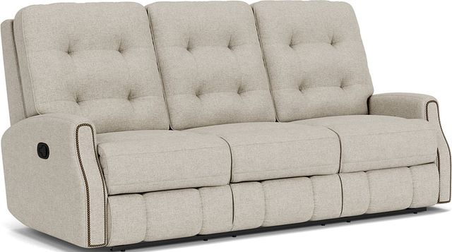 Flexsteel® Devon Fabric Power Reclining Sofa with Nailhead Trim
