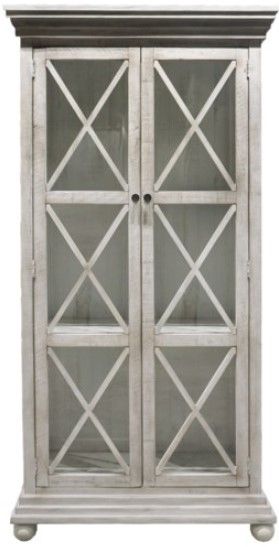 Crestview Collection Pembroke Plantation Hudson Taupe Tall Cabinet-1