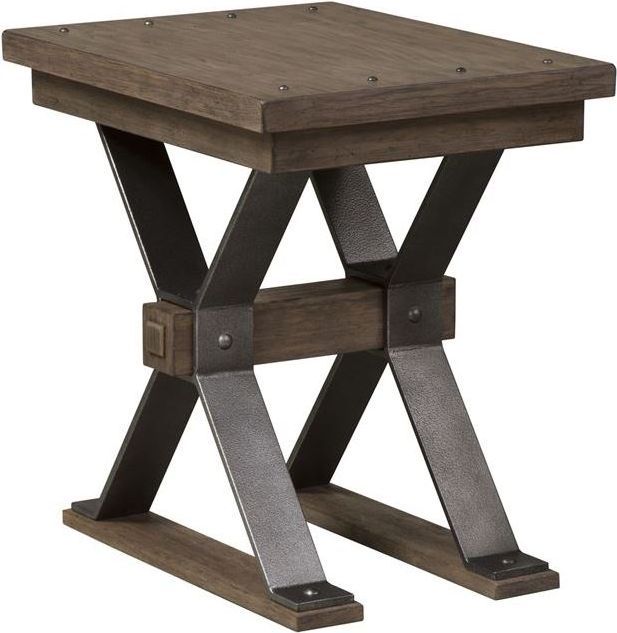 Liberty Furniture Sonoma Road Weather Beaten Bark Chair Side Table-4