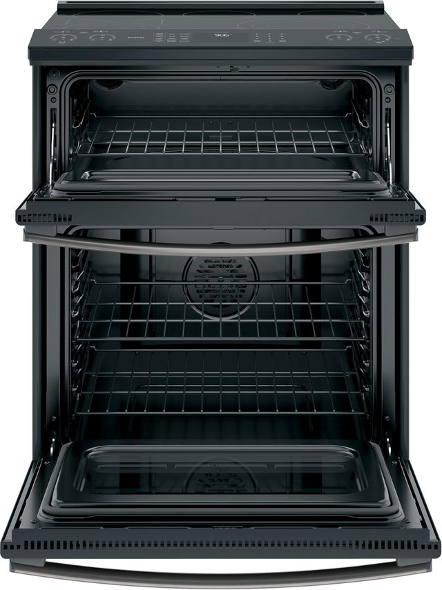 GE Profile™ 29.88" Black Slate Slide-In Electric Double Oven Convection Range 1