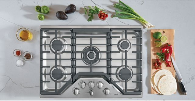 Café™ 30" Stainless Steel / Brushed Stainless Gas Cooktop 4