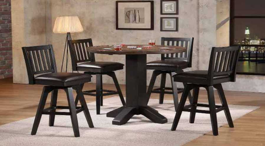 Dining table with online chairs underneath