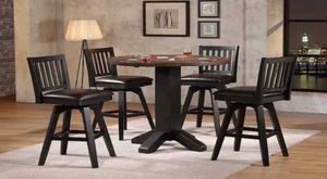 ECI Furniture Ashford Black Flip Under Game Table Set