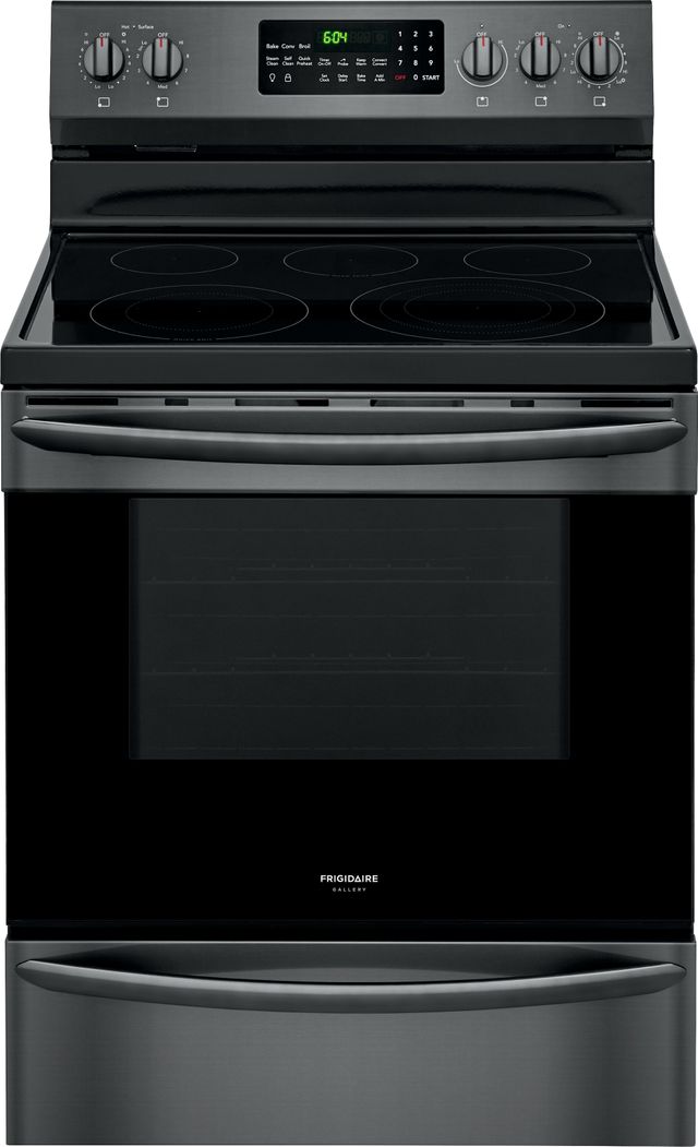 Frigidaire Gallery® 29.88" Black Stainless Steel Free Standing Electric Range-0