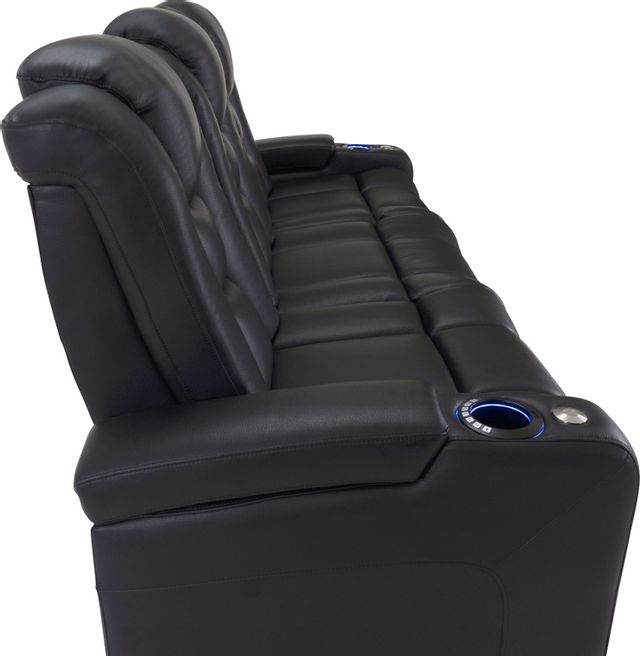 RowOne Revolution Home Entertainment Seating Black 3-Chair Sofa 3