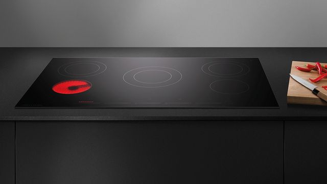 Fisher & Paykel Series 5 36" Black Glass Electric Cooktop-1