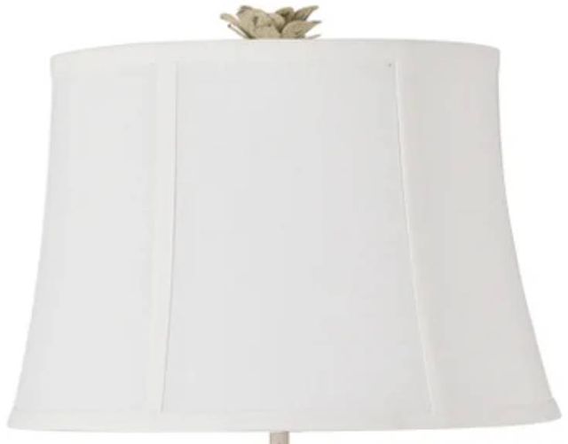 Crestview Collection Pinehurst Tole Distressed White Flowers Table Lamp-2