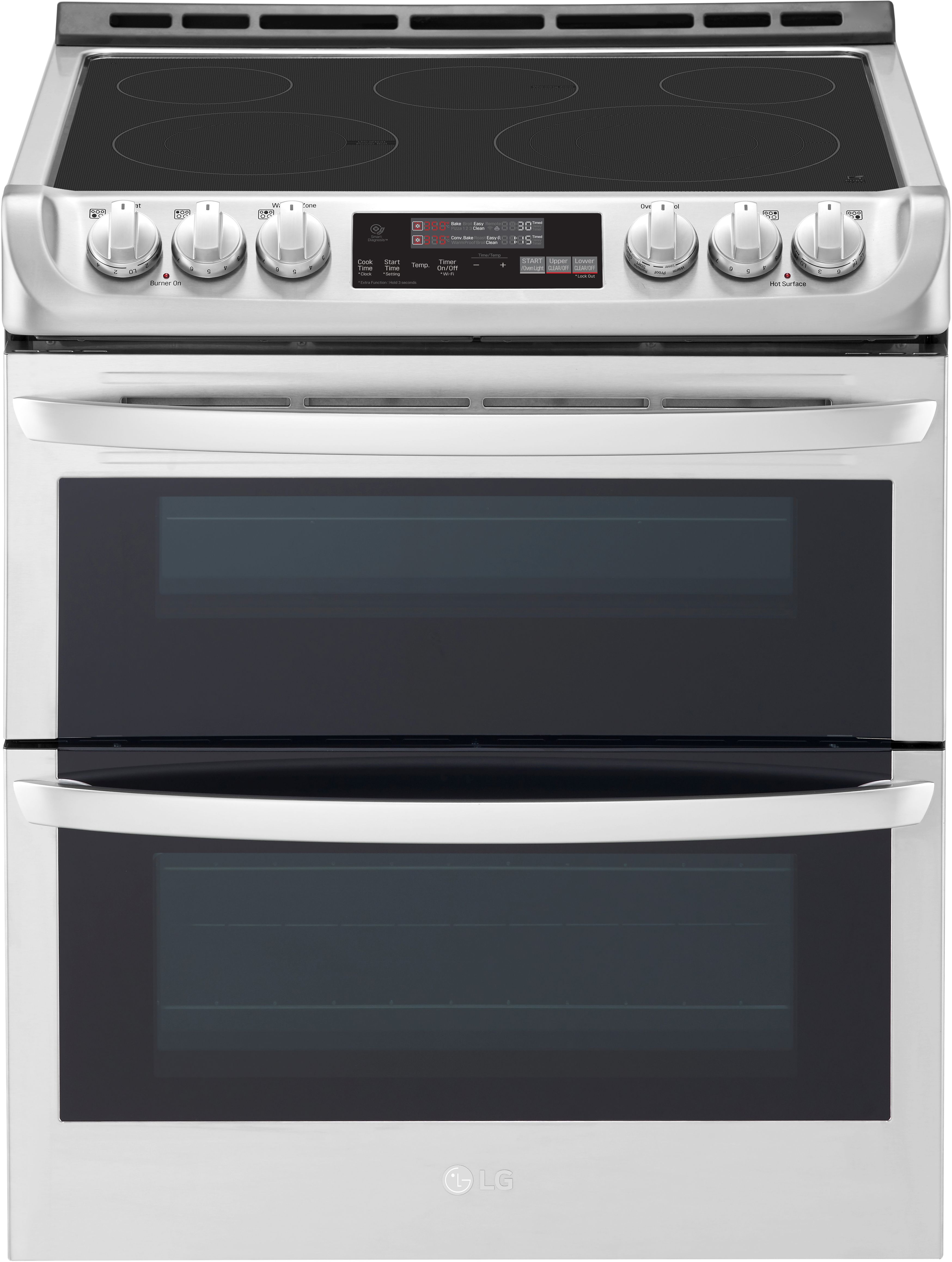 LG 30" Stainless Steel Slide In Electric Double Oven Range-LTE4815ST