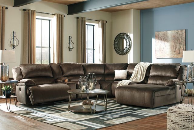Signature Design by Ashley® Clonmel Chocolate 6 Piece Sectional with Power Reclining 29