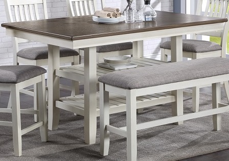 off white counter height dining set