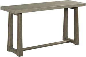 Hammary® Torres Natural Grey Concrete Top Sofa Table with Weathered Brown Base