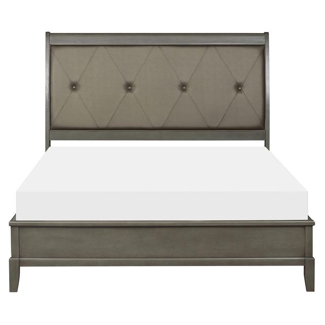 Homelegance Gray Loft King Upholstered Bed-0
