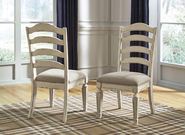 Signature Design by Ashley® Realyn Chipped White Dining Side Chair 4