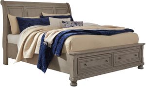Signature Design by Ashley® Lettner Light Gray Queen 2-Drawer Sleigh Bed
