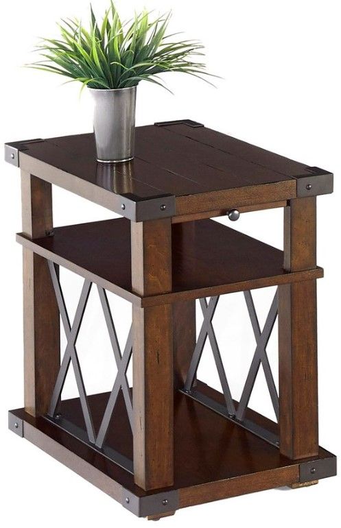 Progressive® Furniture Landmark Walnut Chairside Table-0