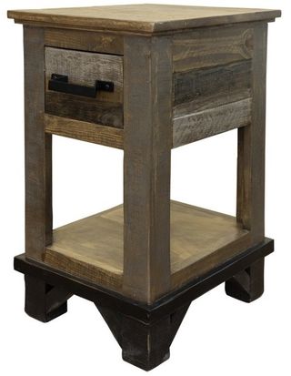 International Furniture Direct Loft Brown Chair Side Table