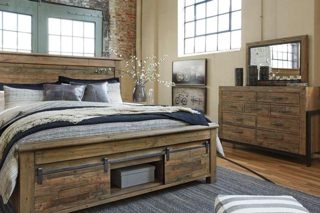 Signature Design by Ashley® Sommerford Brown Queen Storage Bed 4