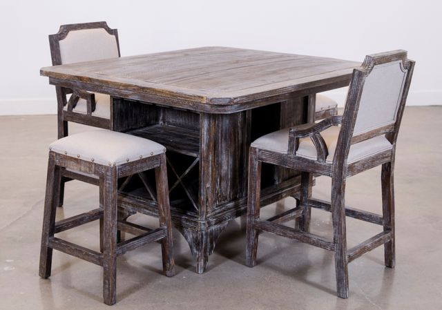 Vintage Furniture Avalon Pub Table and 4 Backless Bar Stools-0