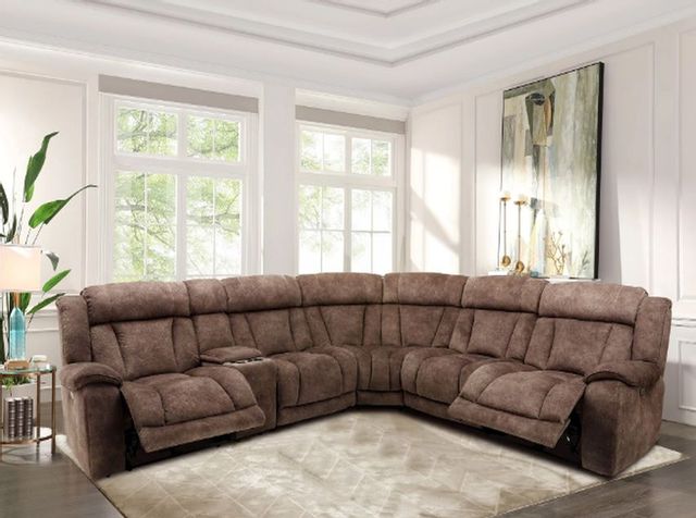 Parker House® Titus 6-Piece Hudson Brown Reclining Sectional Sofa Set 3