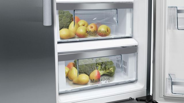 Bosch 300 Series 20.2 Cu. Ft. Counter Depth Side By Side Refrigerator-Stainless Steel-3