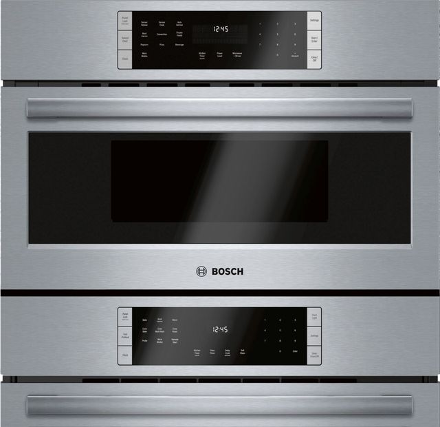 Bosch 800 Series 30" Stainless Steel Oven/Microwave Combination Electric Wall Oven 1