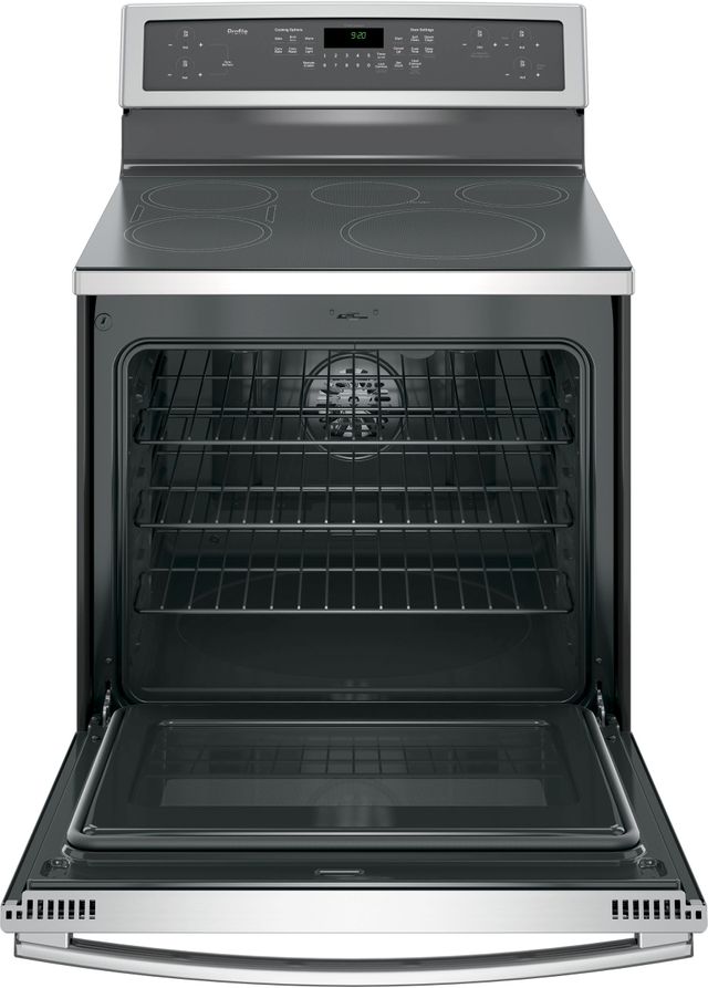 GE® Profile™ Series 30" Free Standing Convection Range-Stainless Steel. Display Model. Full functional warranty, no cosmetic warranty. 1