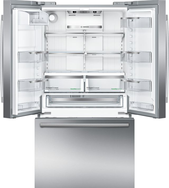 Bosch 800 Series 20.7 Cu. Ft. Counter Depth 3 Door Refrigerator-Stainless Steel 2