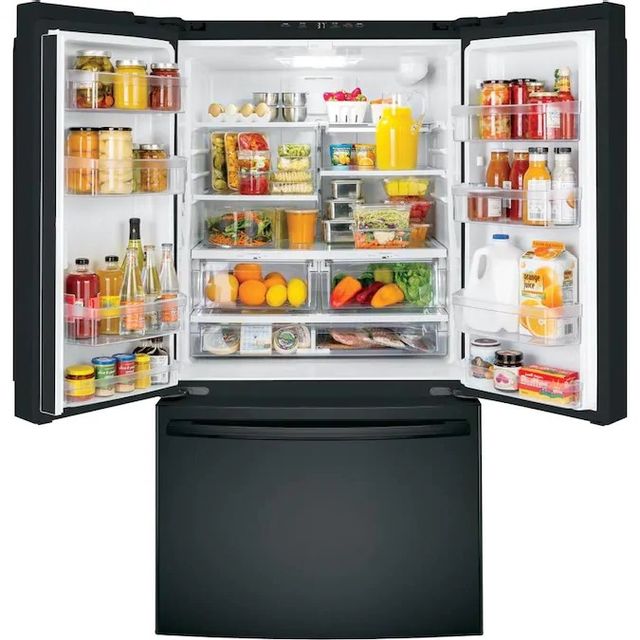 GE® 27.0 Cu. Ft. Black French Door Refrigerator 1
