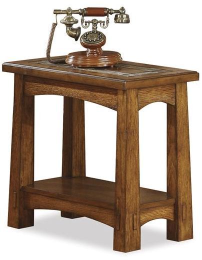 Riverside Furniture Craftsman Home Americana Oak Chairside Table-0