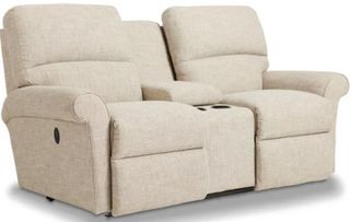 La-Z-Boy® Robin Taupe Reclining Loveseat with Console