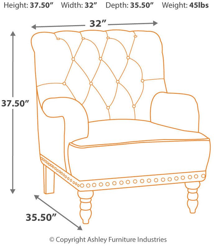 Signature Design By Ashley® Tartonelle Ivory Accent Chair | Pieratt's