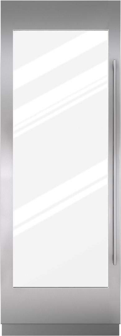 Sub-Zero® 30" Integrated Stainless Steel Wine Storage Door Panel with Tubular Handle