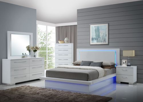 New Classic® Home Furnishings Sapphire High Gloss White Laminate White Dresser