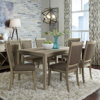 Liberty Furniture Sun Valley 7-Piece Sandstone Rectangular Table Set