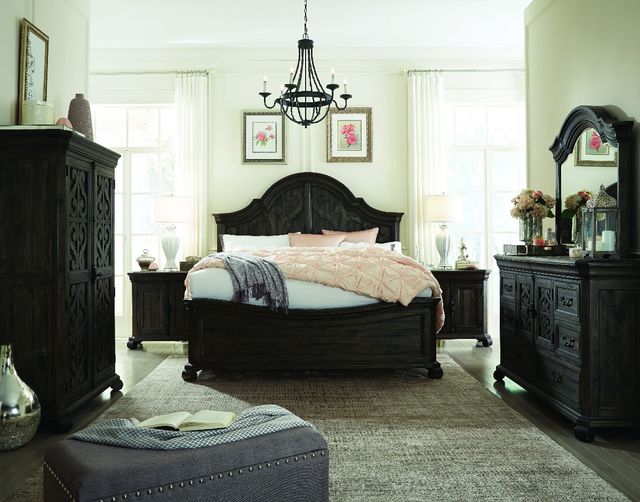 Magnussen Home® Bellamy Peppercorn California King Shaped Panel Bed-3