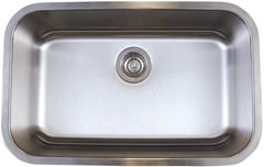 Blanco Stellar Refined Brushed Medium Single Bowl Stainless Steel Undermount Kitchen Sink 25" x 18"