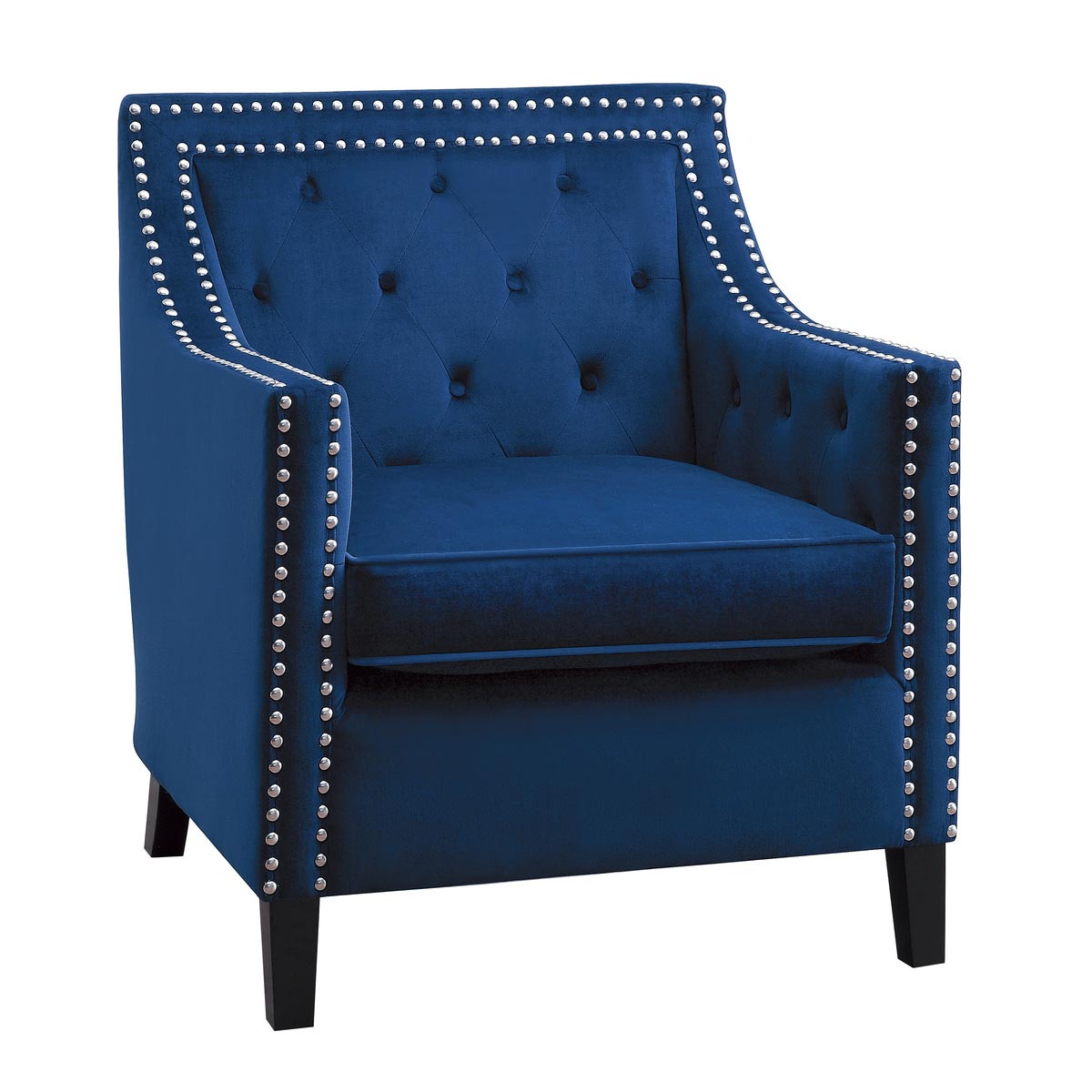 grey nailhead accent chair