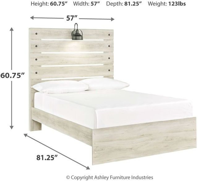 Signature Design by Ashley® Cambeck Whitewash Queen Panel Bed 10