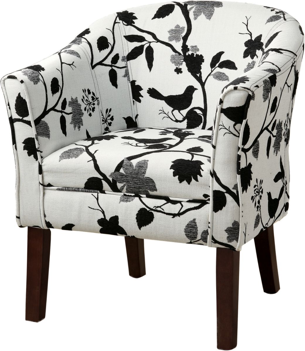 Coaster® Black and White Upholstered Accent Chair