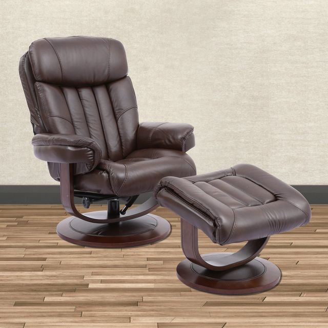 Parker House® Prince Robust Manual Reclining Swivel Chair and Ottoman-1
